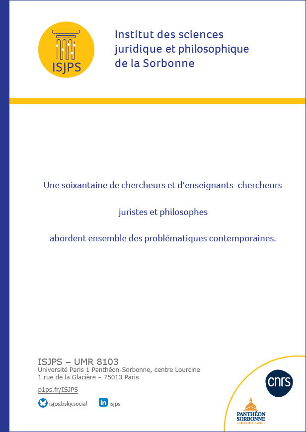 Couverture de la plaquette de l'ISJPS