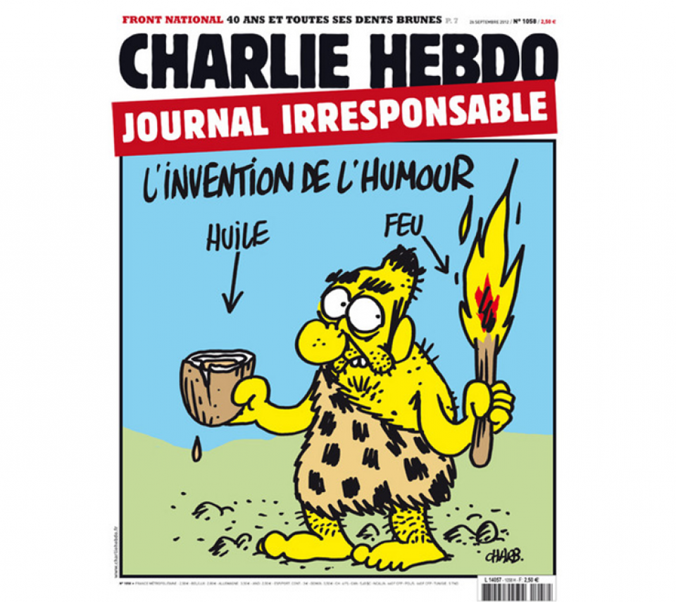 Une de Charlie Hebdo, n° 1058 © Charb. L'invention de l'humour